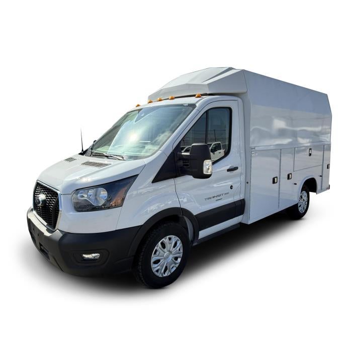 2025 Ford Transit-350 XL in Oxford White — front three-quarter view