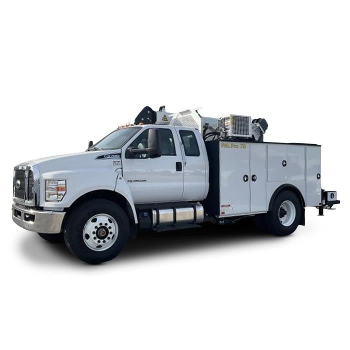 2027 Ford F-750 Preferred in Oxford White — front three-quarter view